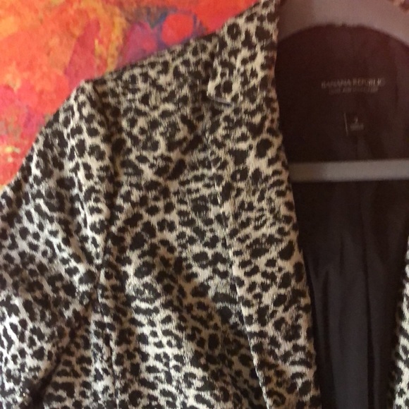 Banana Republic Metallic Leopard Long & Lean Blazer - Picture 2 of 6